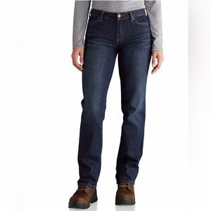 Carhartt original fit straight leg blue jeans size 8 short